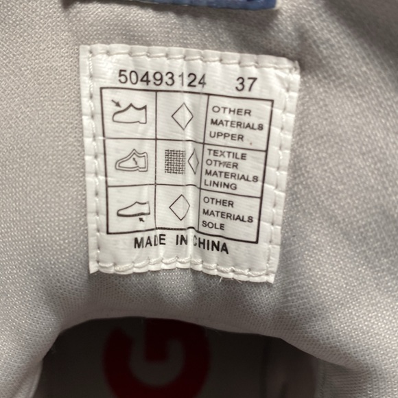 NWOB HUGO Sneakers Size 7 / 37 Killian Hilto High Tops Blue Grey Watercolor - Picture 7 of 12